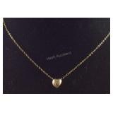 Necklace 1/20k 14kGF chain with a 10k gold heart