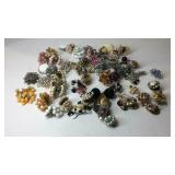 Costume jewelry clip on earrings all pairs