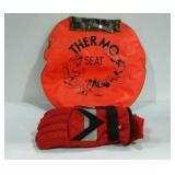 Thermo hunting seat pad and pair of Thinsulate