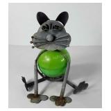 Yard art cat, has weathered some as shown, 11"