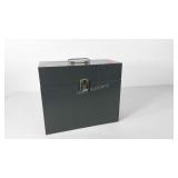 Metal file box with keys, 13x10x6