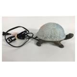 Turtle glass shell accent lamp, works, needs