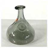 Holmegaard Danisk blown glass decanter, stands 9"