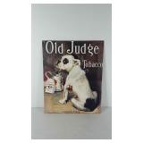 Advertising, Old Judge Tobacco metal sign, 13" x