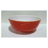 Pyrex 404 mixing bowl. 4 quart. Red. Shows use