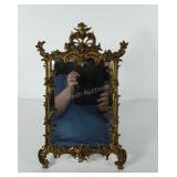 Brass mirror, 15 1/2" h