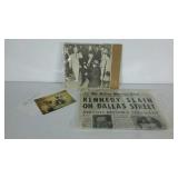 Ephemera, Kennedy assassination,  The Dallas