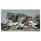 Skid lot: dishes, vases, ephemera, collectibles,