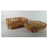 Two wicker baskets