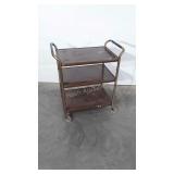 Vintage 3 Shelf Metal Kitchen Cart,