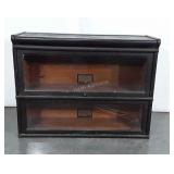 Barristers Bookcase, 3 Sections with top Crown