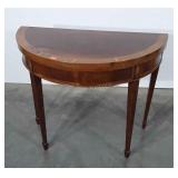 Tea Service/ Card Table, half moon with flip top,
