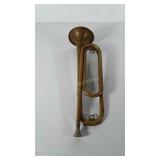 Brass bugle horn, 16" L