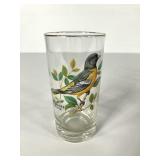 Baltimore Oriole peanut butter glass, 5.5" tall