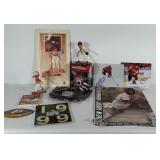 Sports paraphernalia. Most is from local teams.