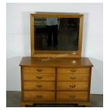 Nice Style Mark six drawer dresser with mirror.