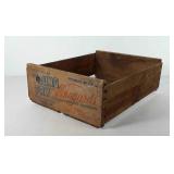 Advertising, wooden crate, Young Fry Vineyards,