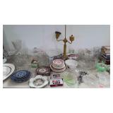 Royal Daulton tidbit tray, glassware, dishes,