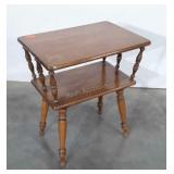 Cute early Maple Double Shelf Accent Stand. Solid