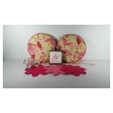 Apple blossom home decor, includes seat cushions,