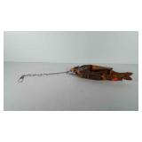 Hanging wooden fish decor