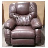 Lazy Boy recliner, leather-look, needs cleaned