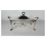 Silverplate three quart chafing dish, 20x10x10