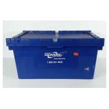 Storage tote with interlocking lid.  Measures