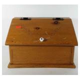 Wooden bread box, shows wear, see pictures below,