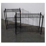 Two Shelves, black color wire metro types,