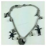Charm bracelet 8.5in stainless steel