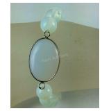 Opalite beaded stretch bracelet