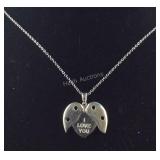 I love you Sterling silver and stainless steel