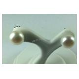 Freshwater pearl earrings stainless steel