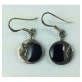 Sterling silver black onyx earrings