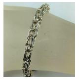 Silvertone bracelet not Sterling 8in