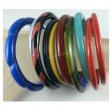 Ten bangle bracelets