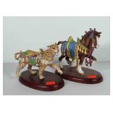 Two Lenox Carousel animals, includes leopard and