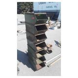 7-Metal Industrial Hardware Organizer Bins,