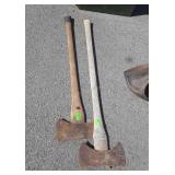 Two Double Sided wood splitting Axes