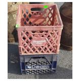 Two plastic Dairy crates, Dean and Shenandoah