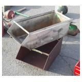 2 metal Industrial Hardware organizer bins