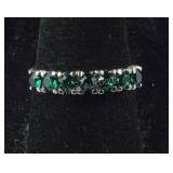 Size 7 green Swarovski crystal .60 CT
