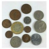 12 foreign coins