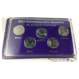 2003 Commemorative Quarters Platinum Sat