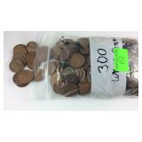Lot of 300 Wheat Pennies