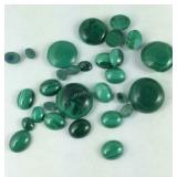 Lot of 29 Malachite Stones 111.64 CW