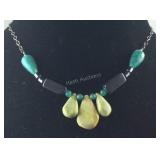 Sterling Silver and Stone 16 inch Necklace