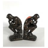The Thinker metal bookends, copyright 1928, minor