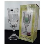 Lead Crystal Hurricane style candle holder with